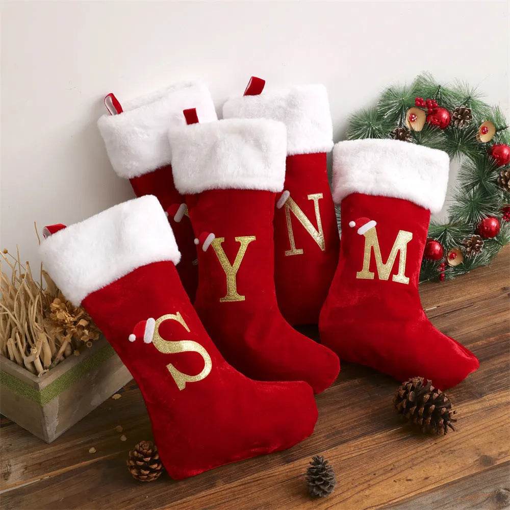 Christmas Letter Christmas Stockings Decorative Pendant 