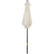 Outsunny 6.6FT Patio Umbrella, Outdoor Parasol with 6 Solid Ribs, Cream White