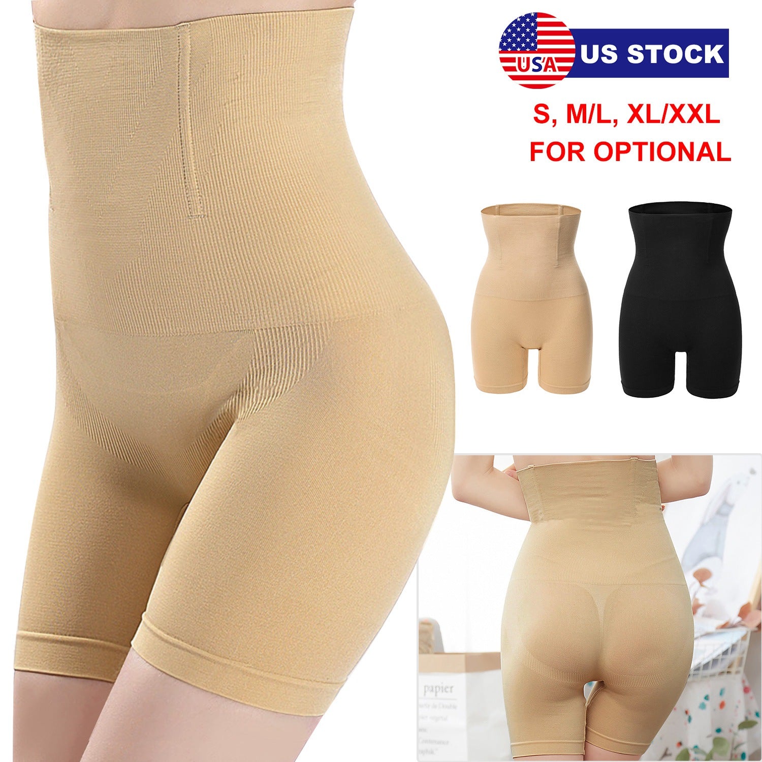 High Waist Shapewear Seamless Tummy Control Panties Butt Lifter Thigh Slimmer Body Trainer Shaper Compression Lingerie Panties for Women