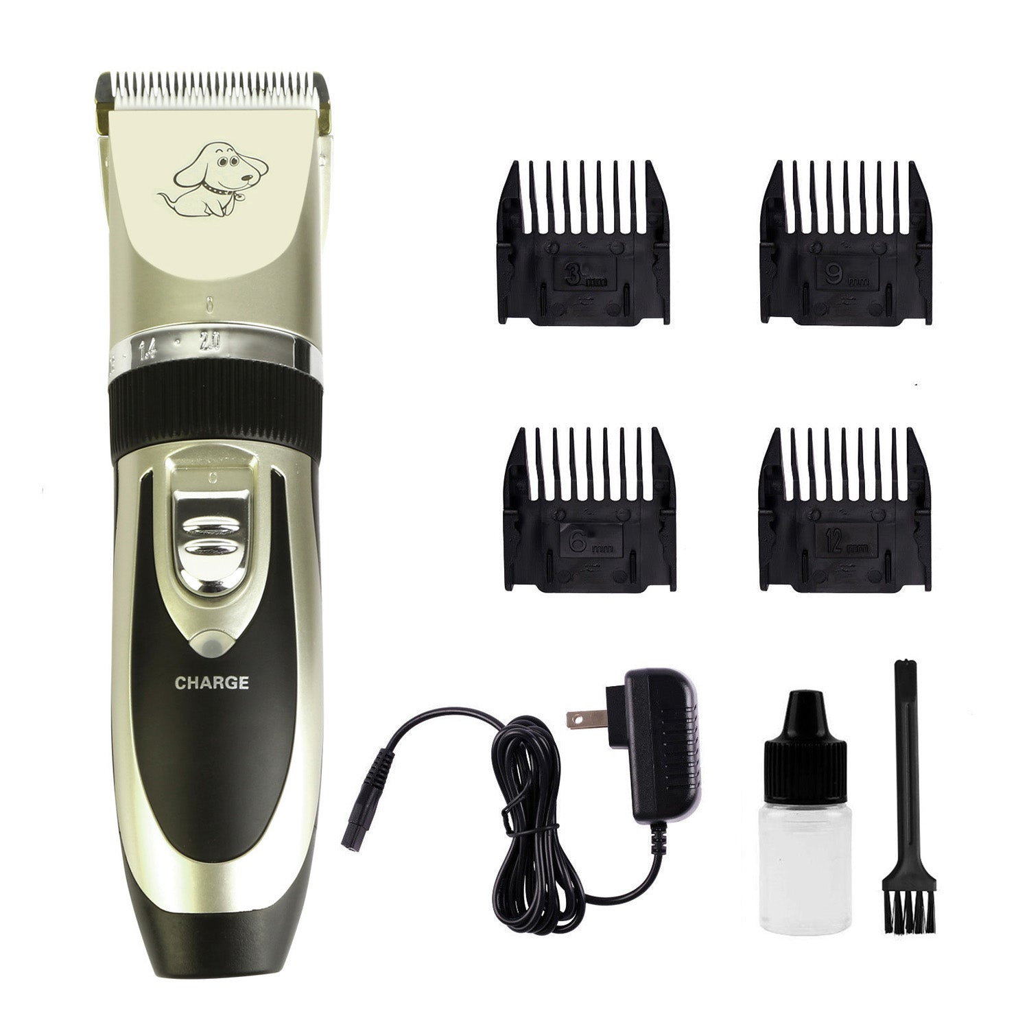 Rechargeable Electric Cordless Pet Hair Clipper Dog Shaver Low Noise Professional Heavy Duty Dog Grooming Kit for Small Large Dogs Cats Pets