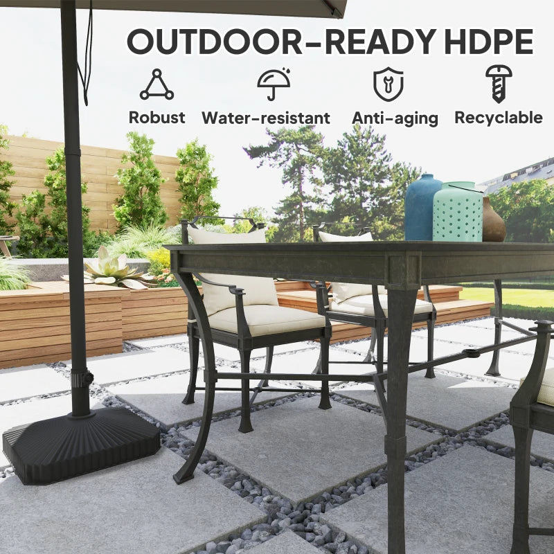 Patio Umbrella Base Umbrella Stand, Heavy Duty Outdoor Umbrella Stand Base 17.7" L x 17.7" W x 11.8" H Black