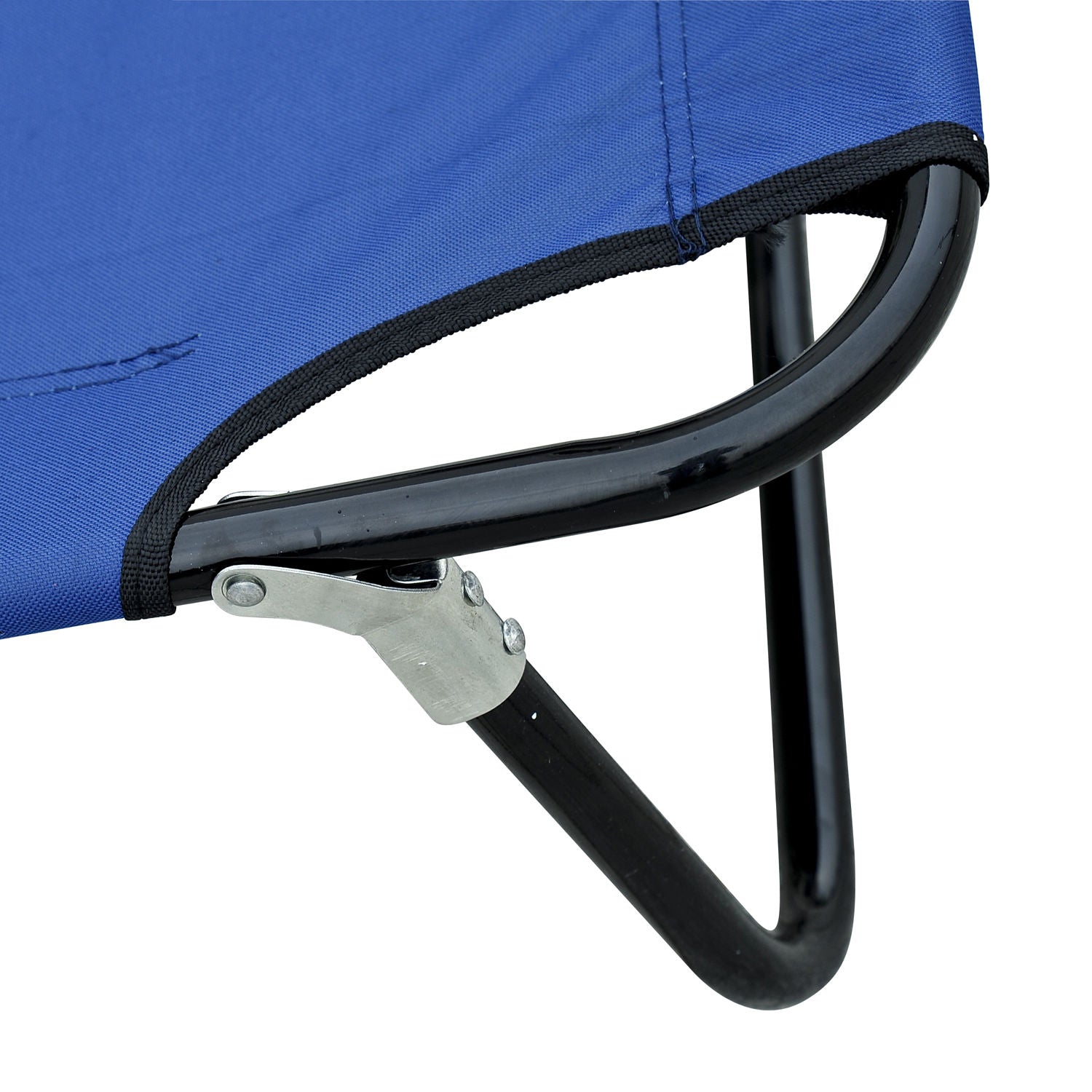 Outsunny Outdoor Portable Camping Bed Army Cot Indoor Folding Travel Cot (Blue) 