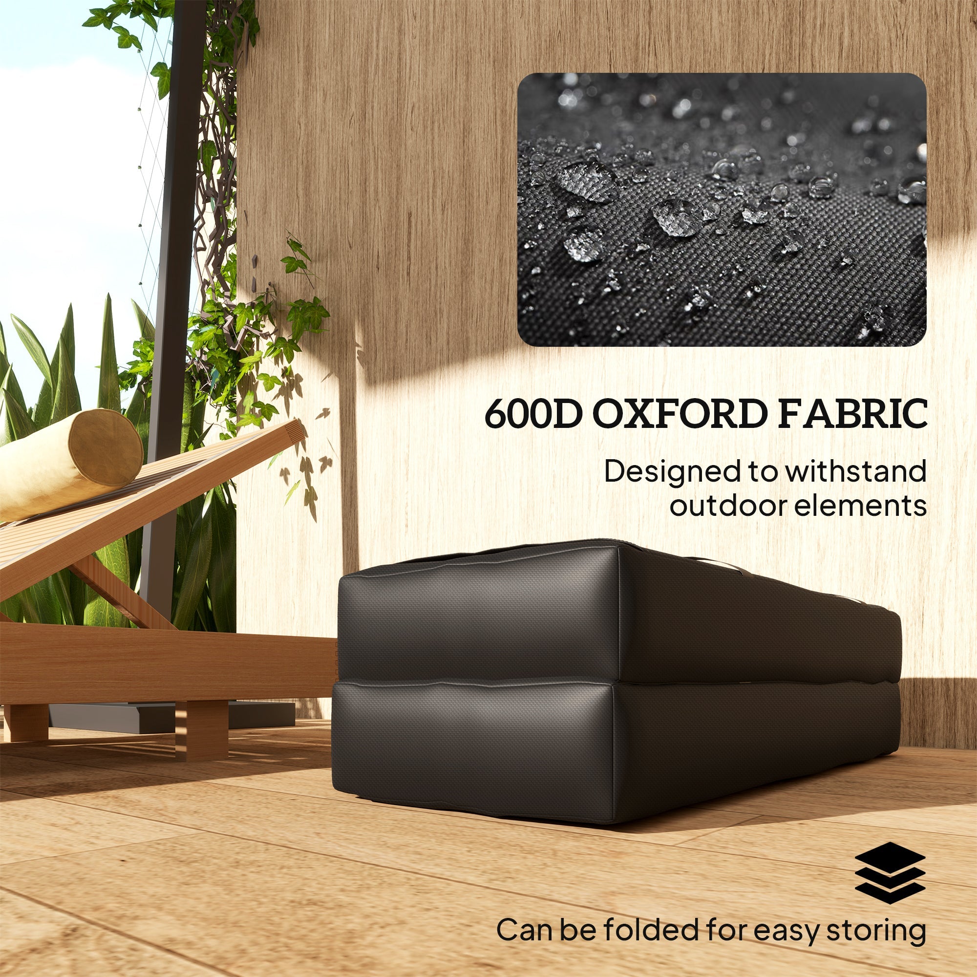 Outsunny 2PCS Patio Umbrella Base Weight Bag, Umbrella Stand Weights with Handles, 55 lbs with Sand Filling, Patio Umbrella Weights for Offset/Cantilever Umbrella Stand Base, Black 