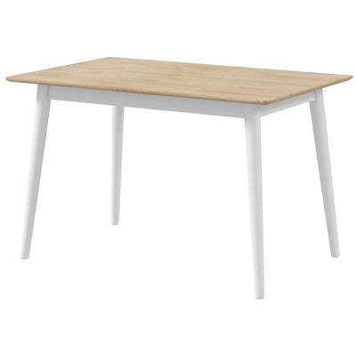 HOMCOM 47" x 30" Farmhouse Dining Table Pine Wood Frame Space Saving Kitchen Table Natural Finish 