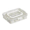 8-Grid Divided Serving Tray – Cream White Snack Organizer with Lid, Portable Food Storage Box