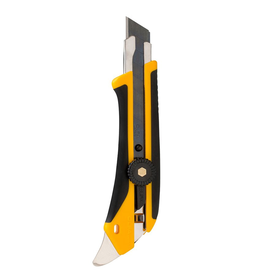 Utility Knife 18mm Fibreglass with Rubber Grip & Ratchet Lock L-5 