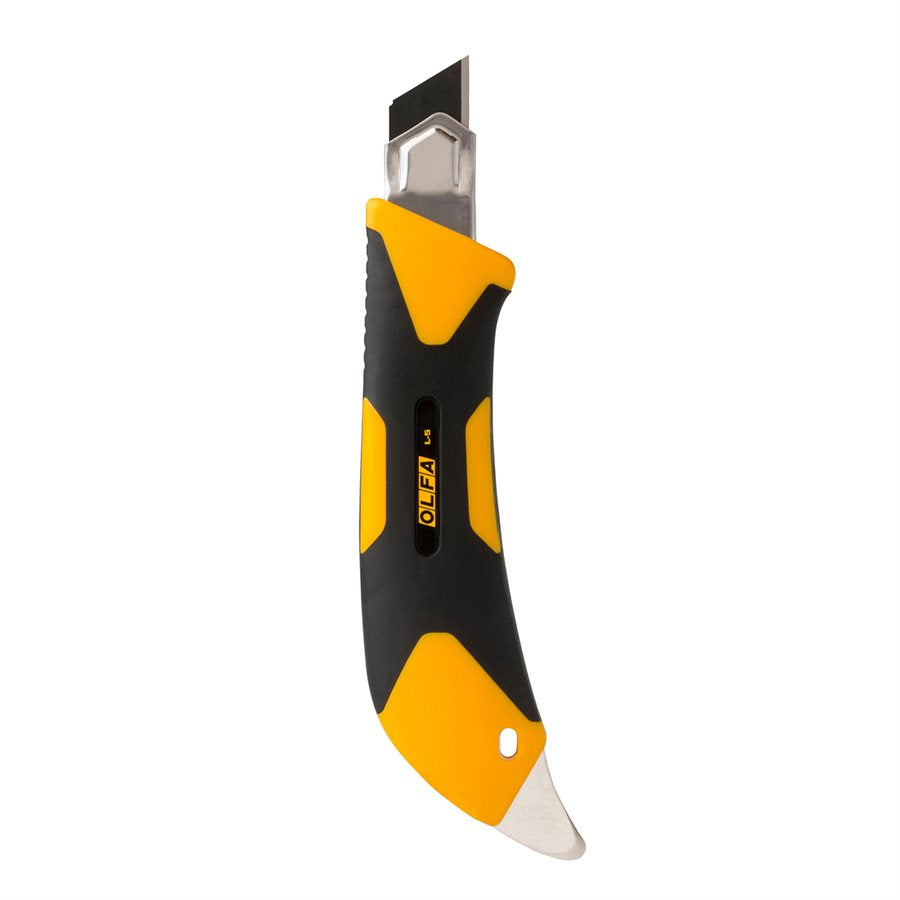 Utility Knife 18mm Fibreglass with Rubber Grip & Ratchet Lock L-5 