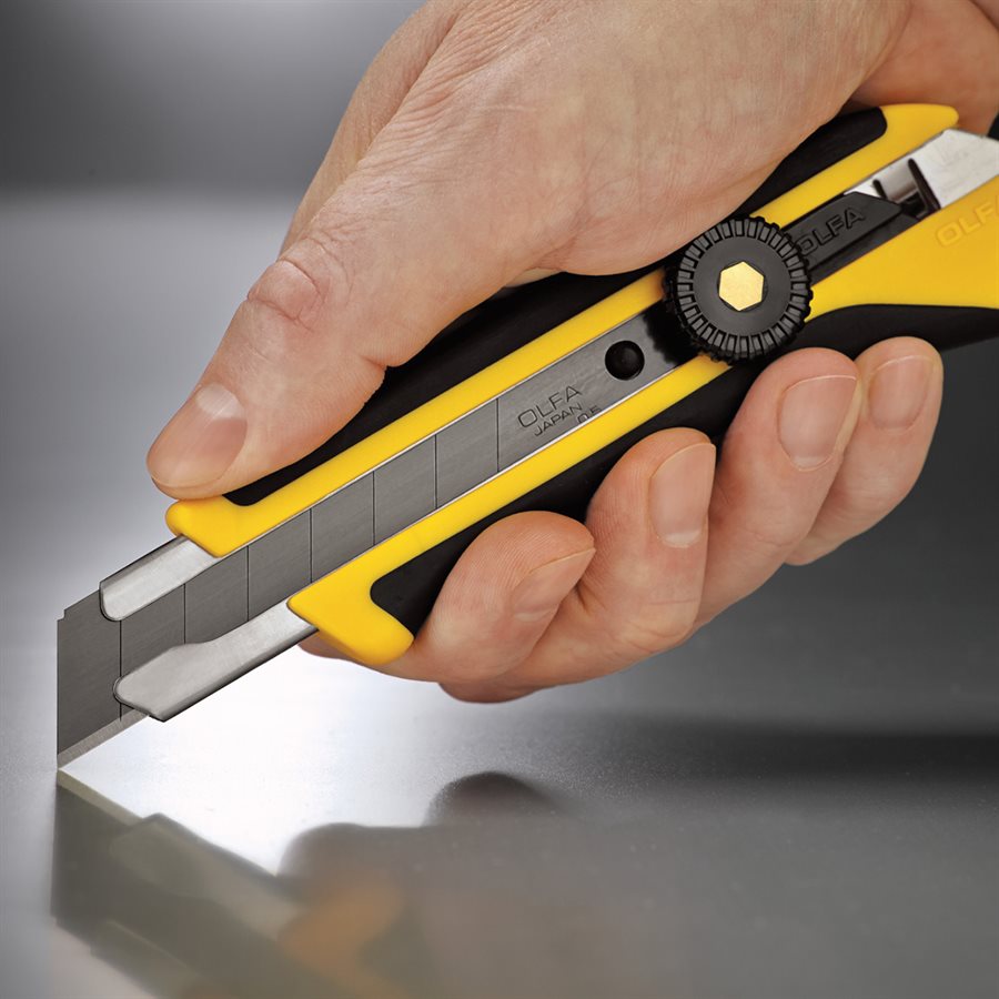 Utility Knife 18mm Fibreglass with Rubber Grip & Ratchet Lock L-5 