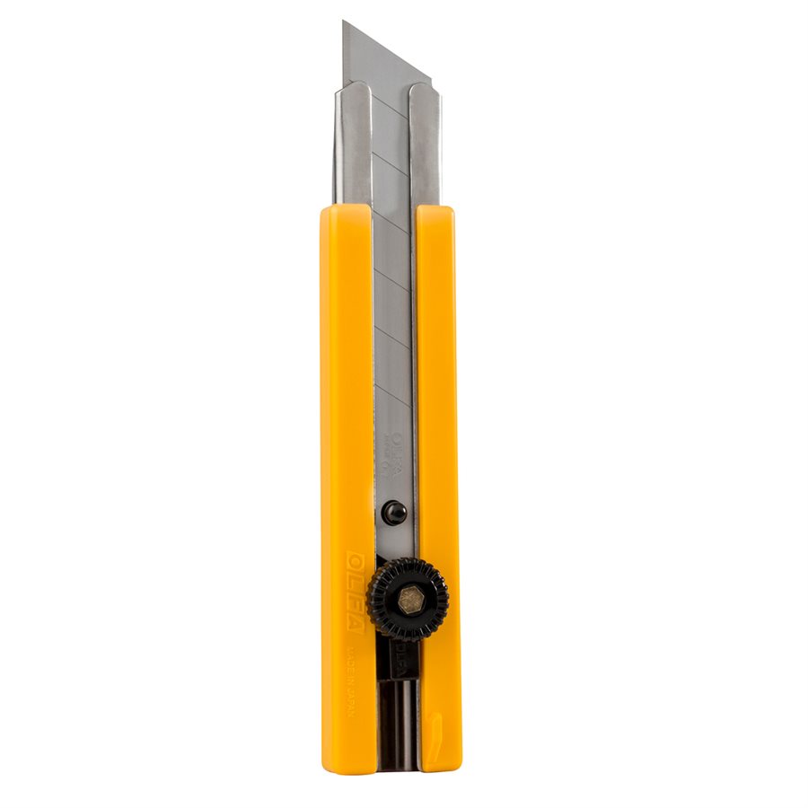 Utility Knife 25mm Heavy Duty with Rubber Handle & Ratchet Lock H-1 