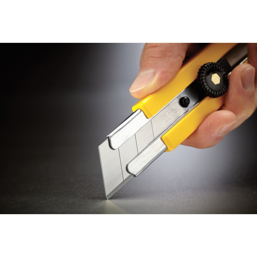 Utility Knife 25mm Heavy Duty with Rubber Handle & Ratchet Lock H-1 
