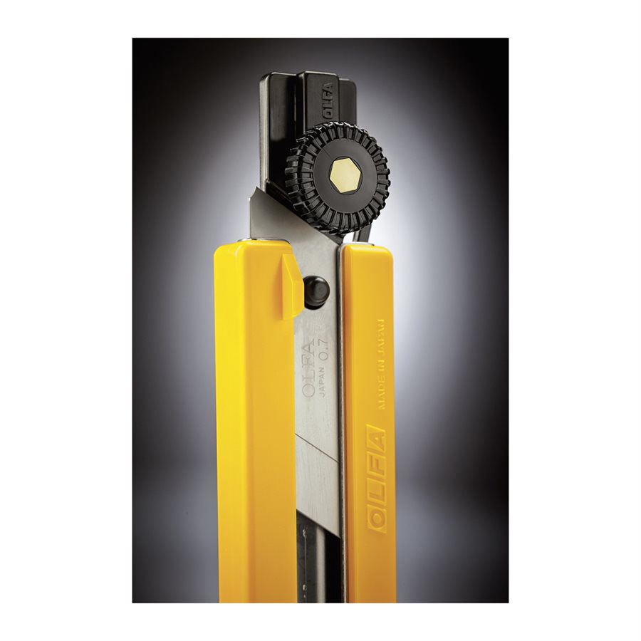 Utility Knife 25mm Heavy Duty with Rubber Handle & Ratchet Lock H-1 