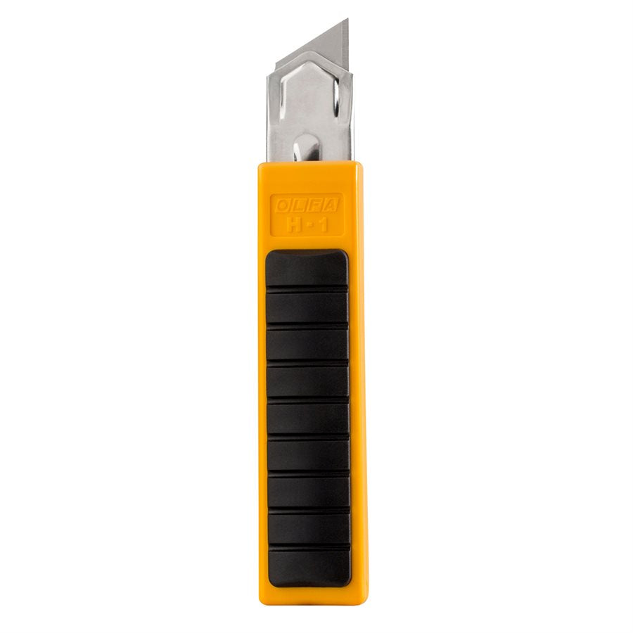 Utility Knife 25mm Heavy Duty with Rubber Handle & Ratchet Lock H-1 