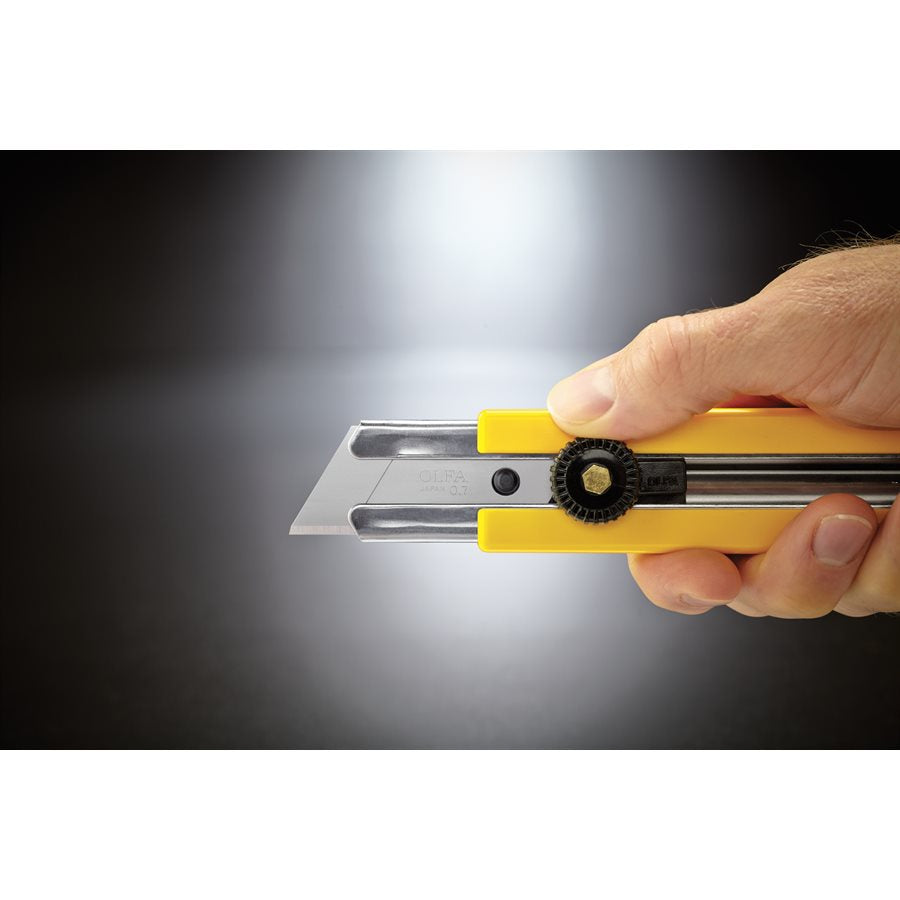 Utility Knife 25mm Heavy Duty with Rubber Handle & Ratchet Lock H-1 