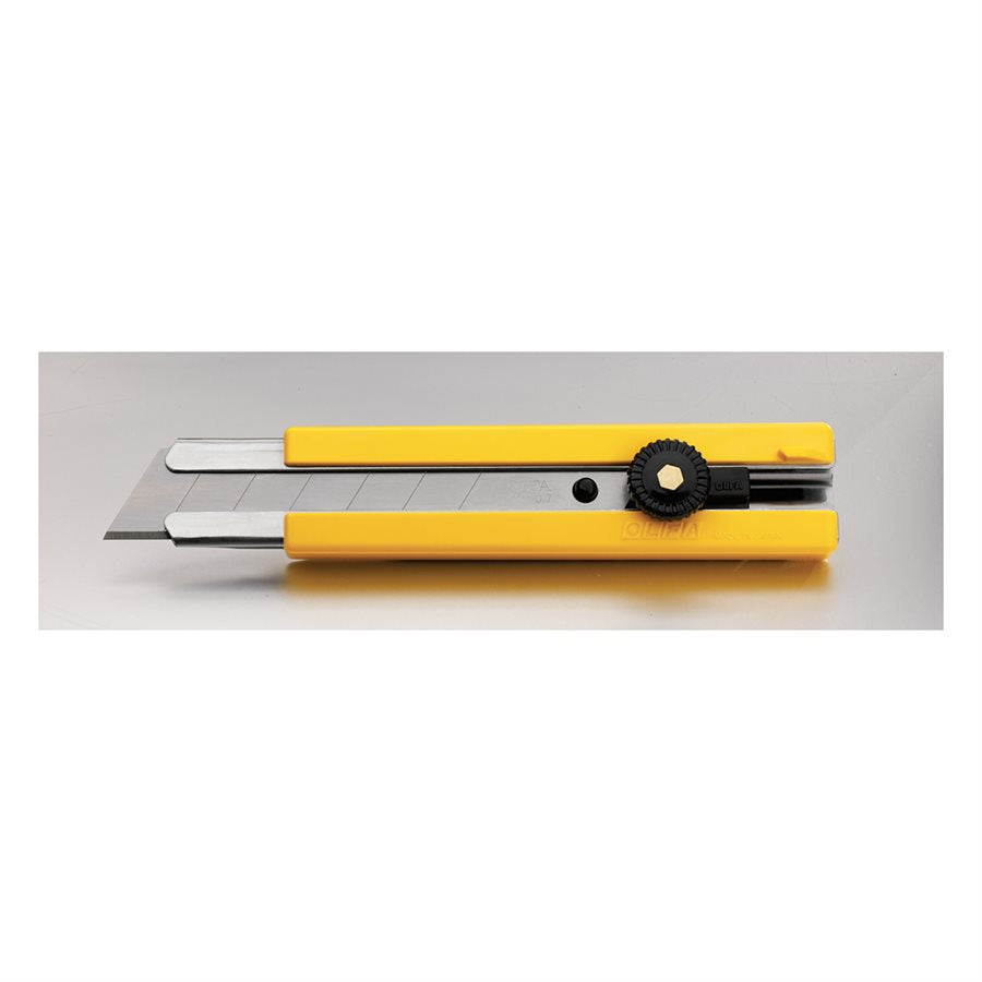 Utility Knife 25mm Heavy Duty with Rubber Handle & Ratchet Lock H-1 