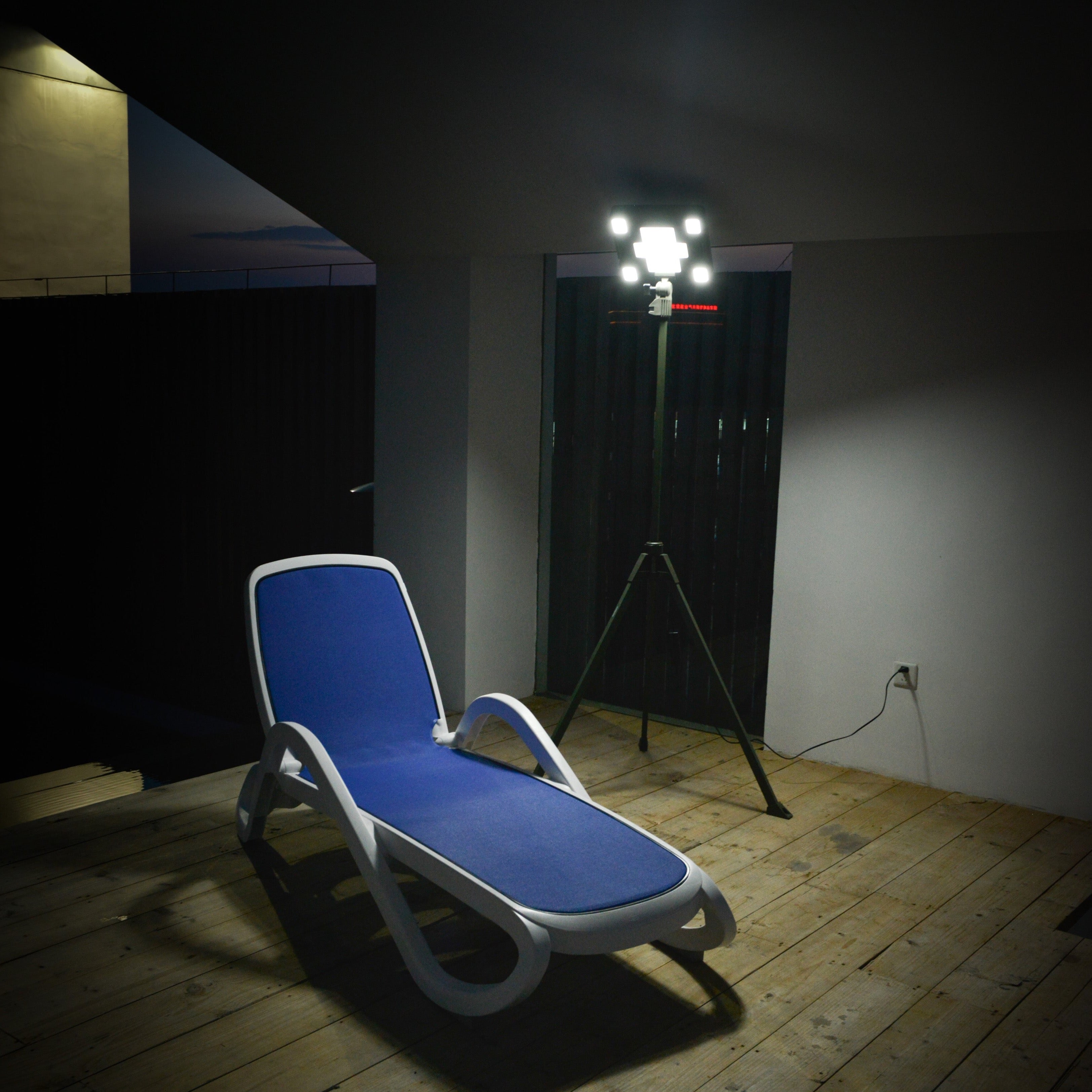 TRU De-LIGHT WHITENIGHT Multipurpose LED Solar / AC / DC - Garden, Camping Main Light + 4 Independent Detachable Multi Mode Side Lights / Tripod + Carrying Bag 