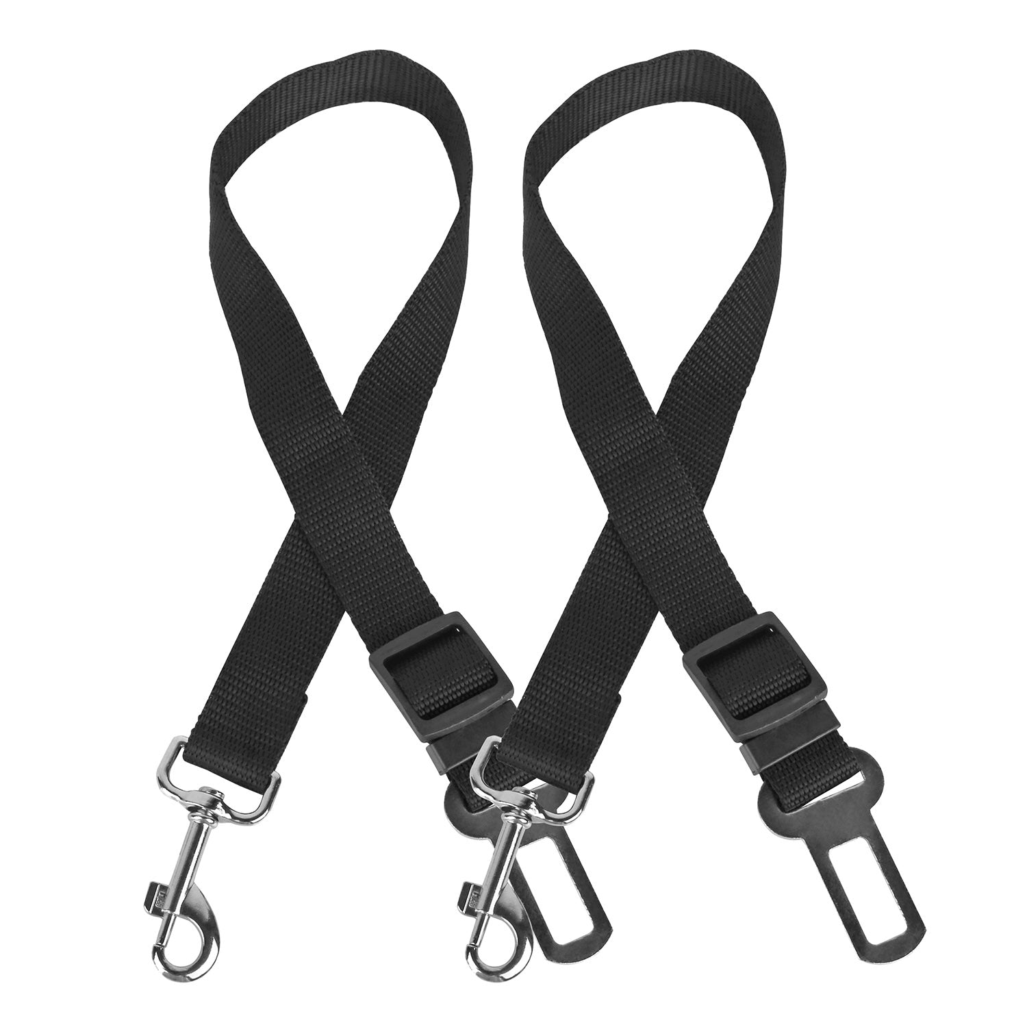 2Pcs Pet Dog Seat Belt Leash Adjustable Pet Dog Cat Safety Leads Harness Car Vehicle Nylon Fabric Seatbelt Strap 