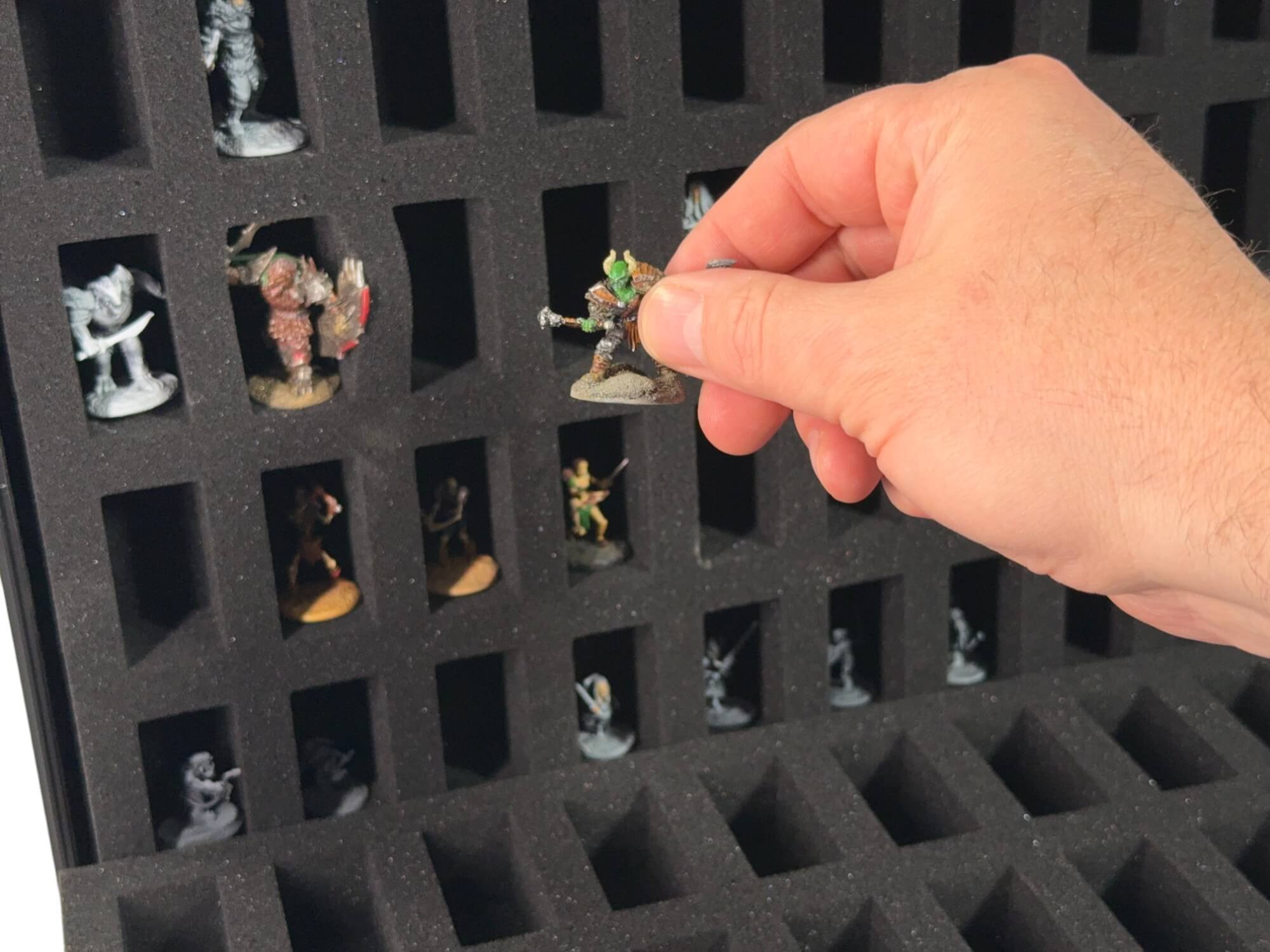 80-Slot Miniature Storage Case with Customizable Foam 