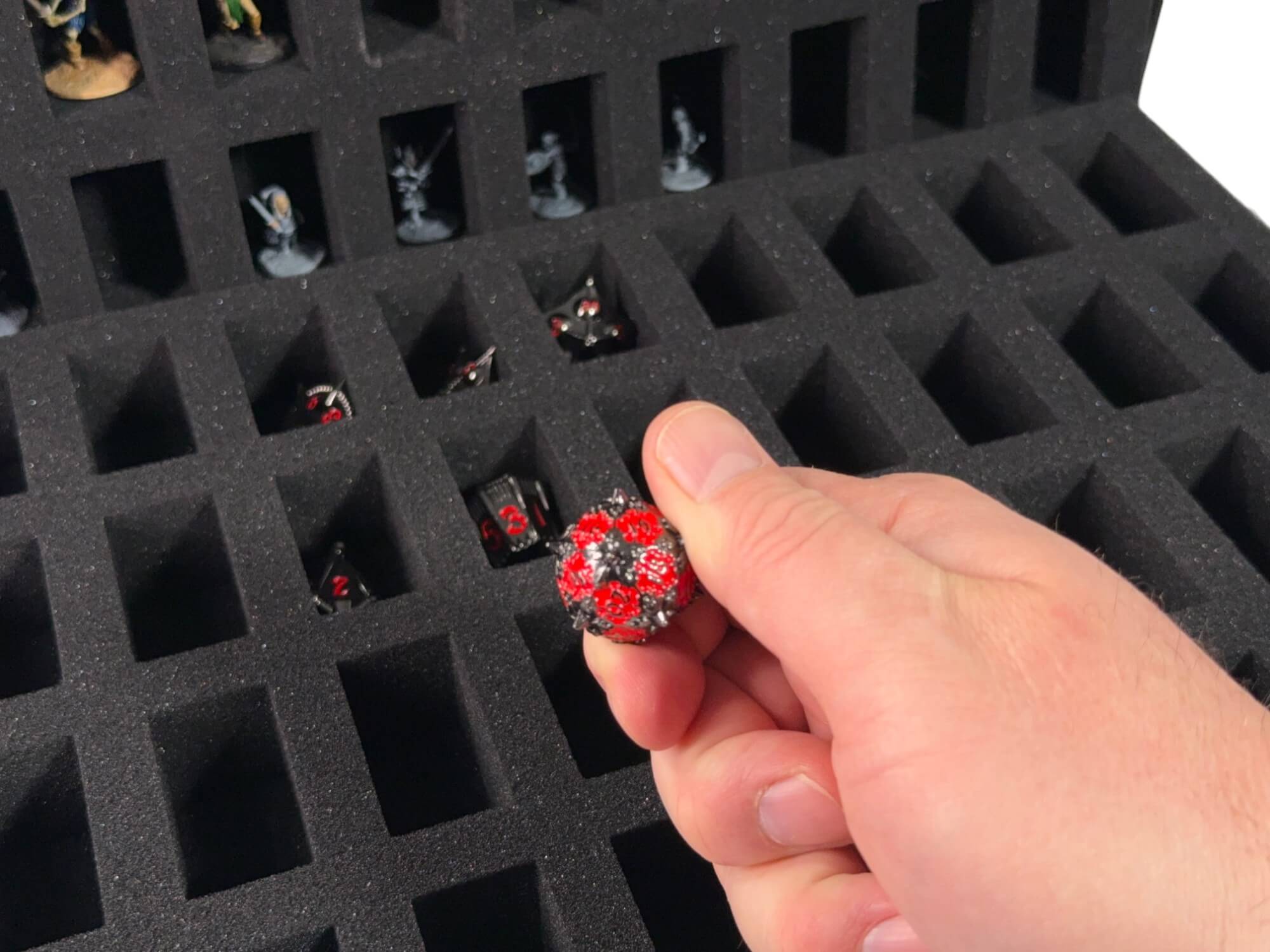 80-Slot Miniature Storage Case with Customizable Foam 