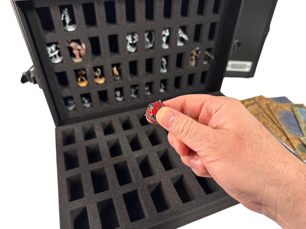 80-Slot Miniature Storage Case with Customizable Foam 