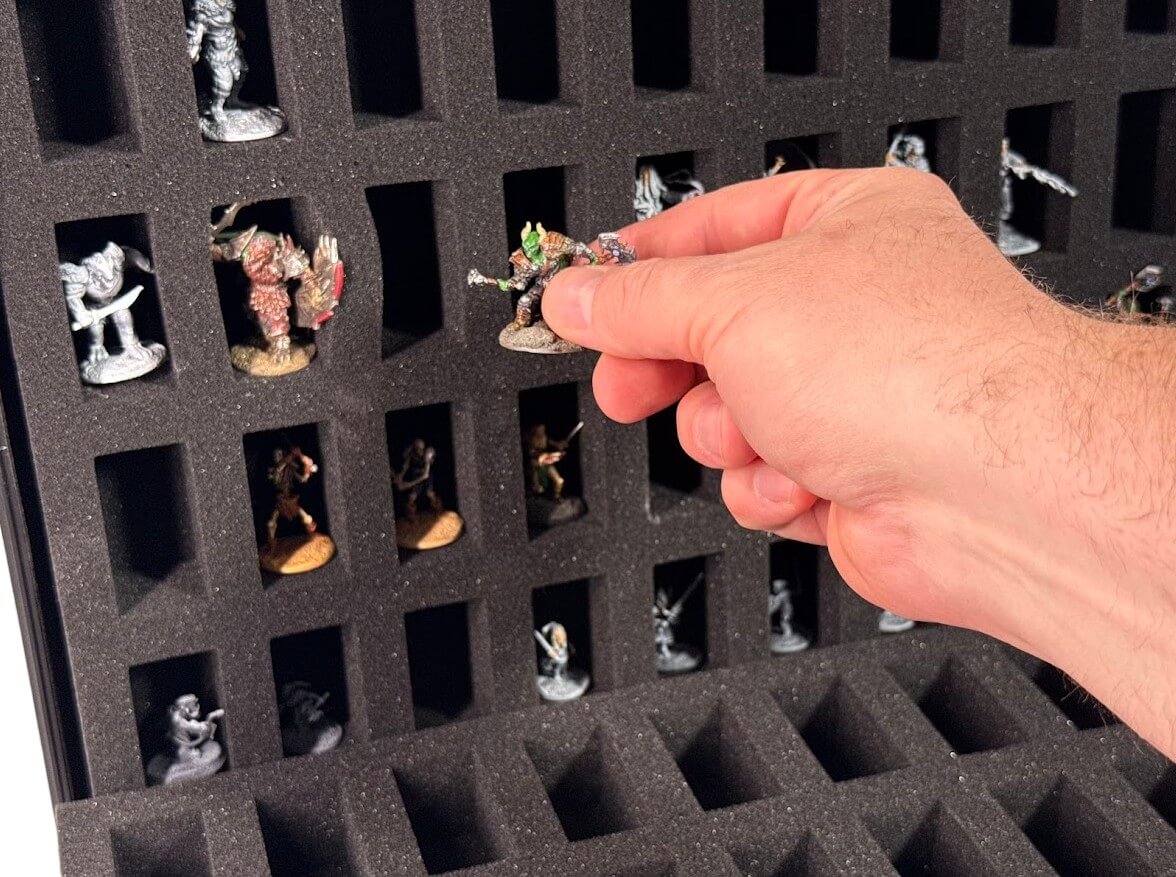 80-Slot Miniature Storage Case with Customizable Foam 