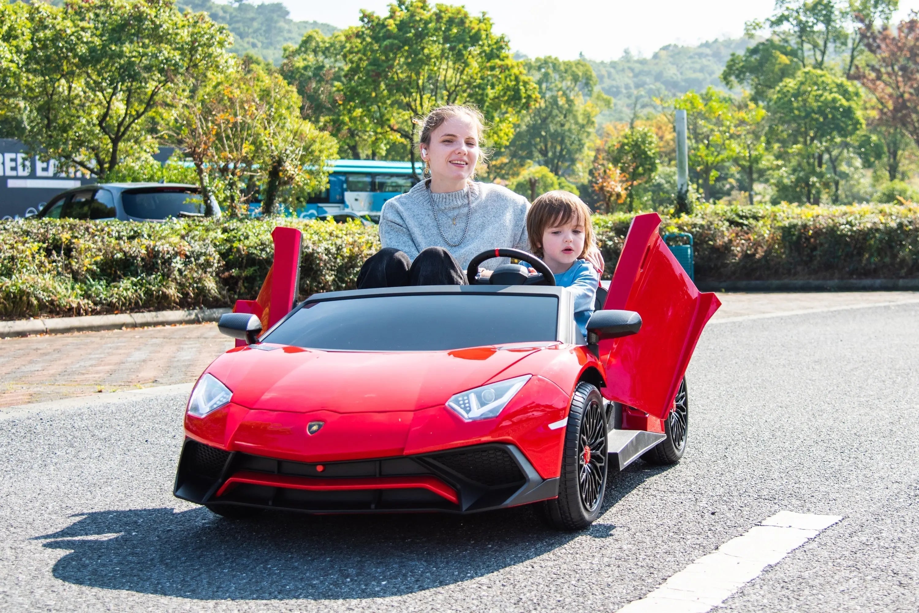 24V Lamborghini Aventador 2 Seater Ride On Car for Kids: Advanced Brushless Motor & Differential for High-Octane Fun 