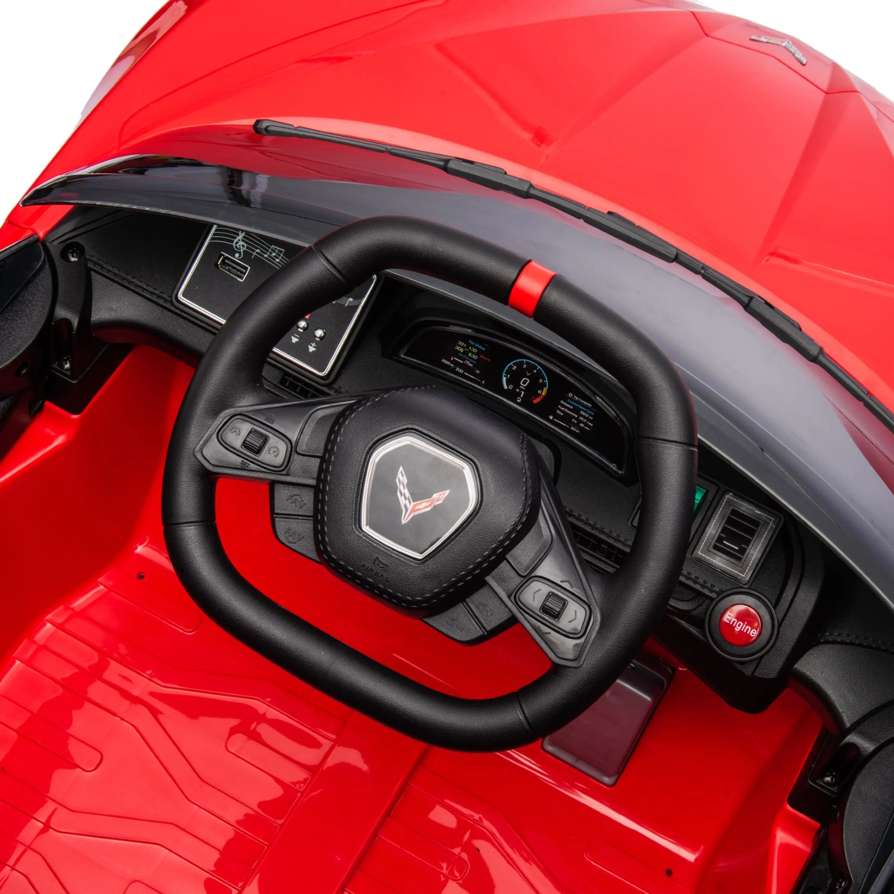 12V Chevrolet Corvette C8 1-Seater Kids Ride-On Car 