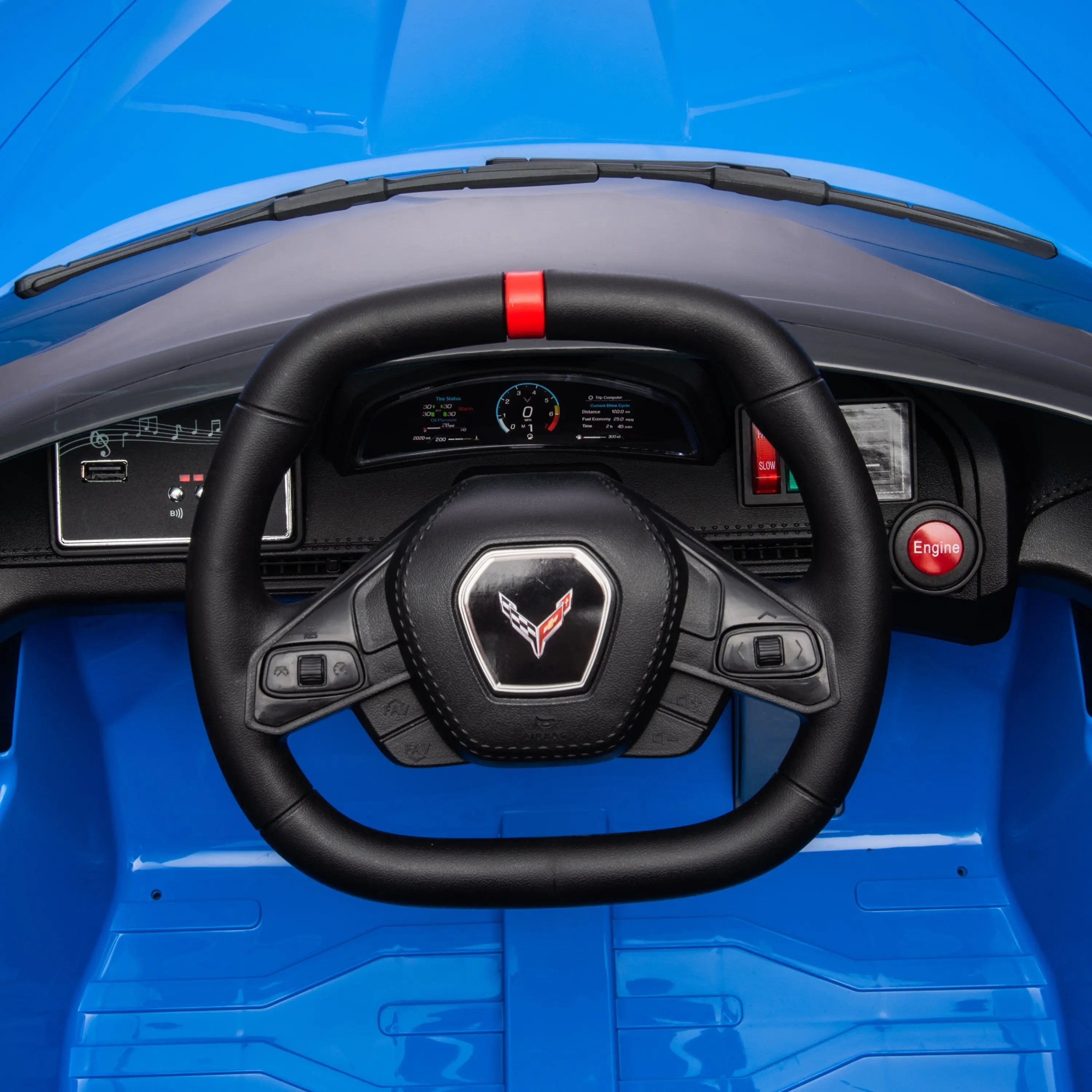 12V Chevrolet Corvette C8 1-Seater Kids Ride-On Car 