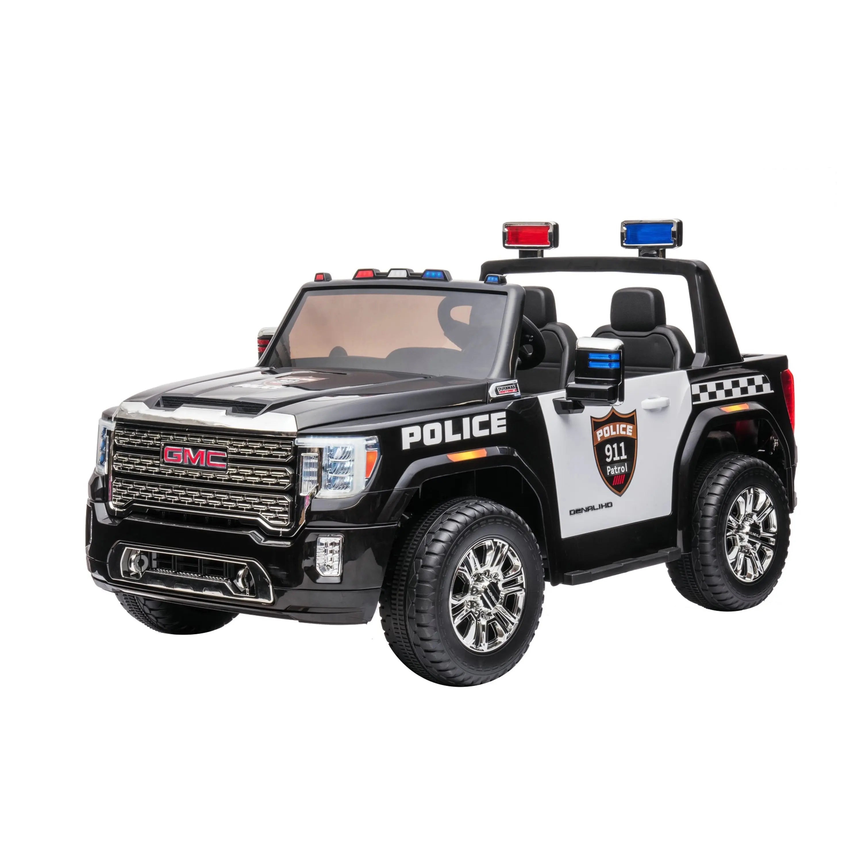 24V GMC Sierra Denali 2 Seater Police Ride-On Truck 