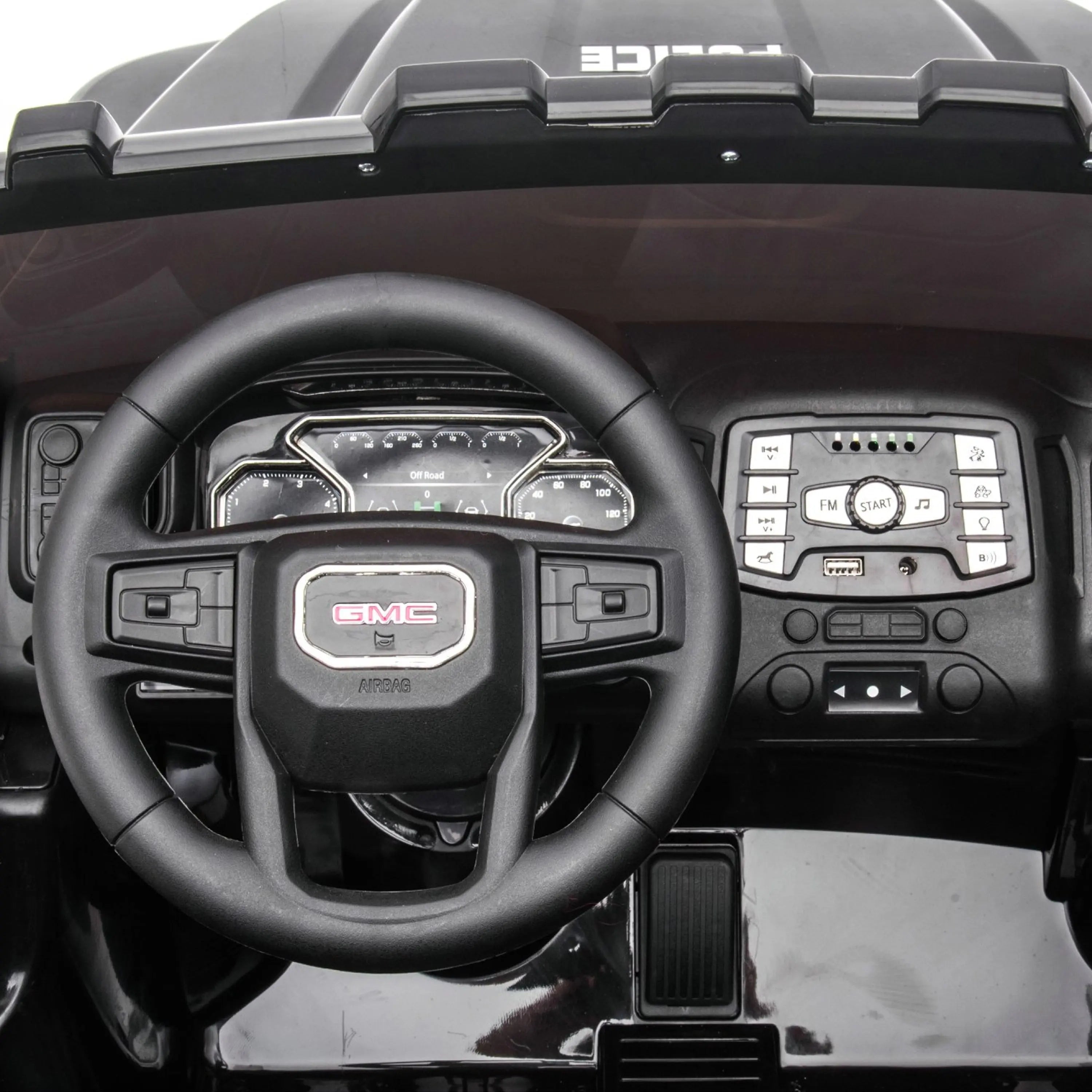 24V GMC Sierra Denali 2 Seater Police Ride-On Truck 