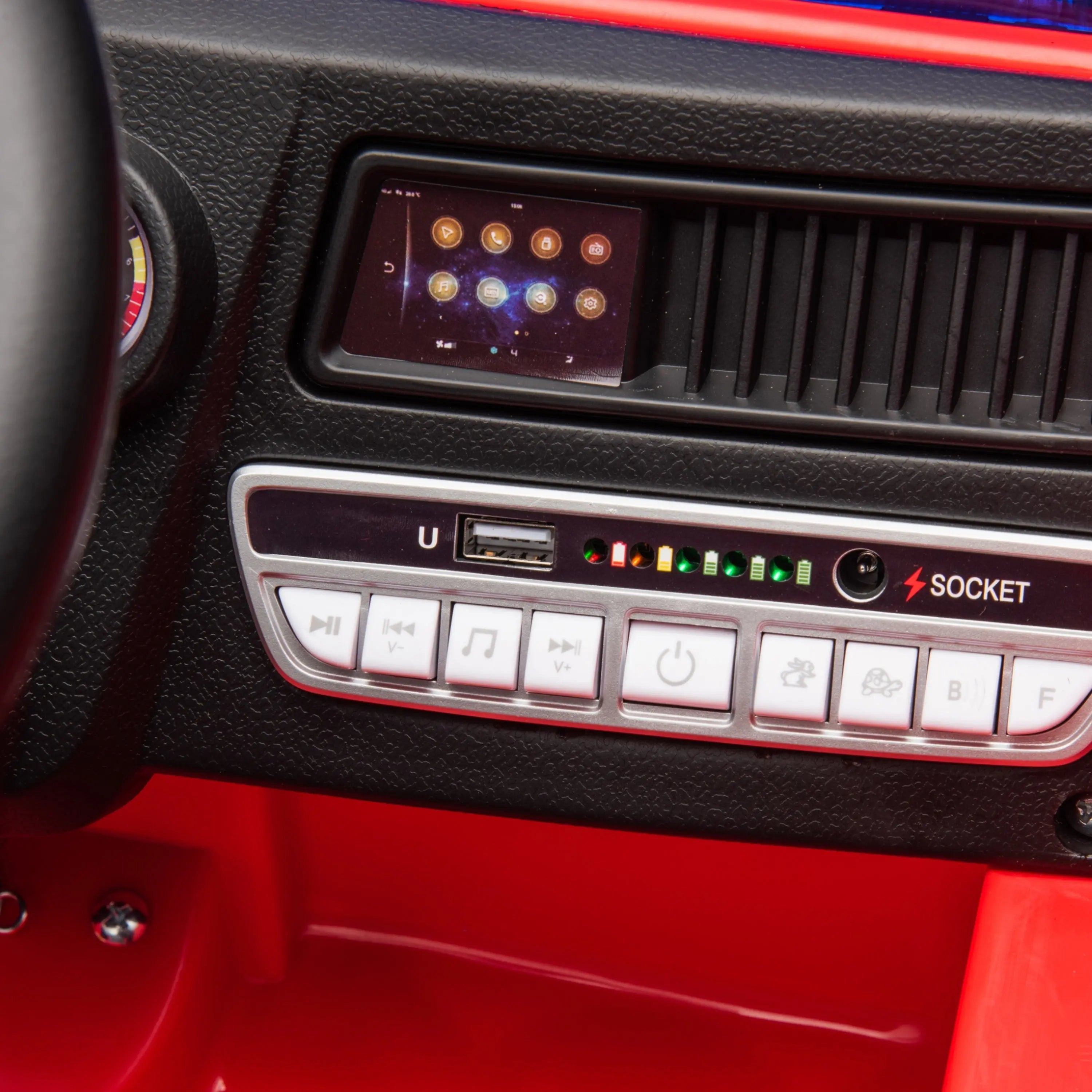 12V Freddo Fire Truck 1 Seater Ride on 