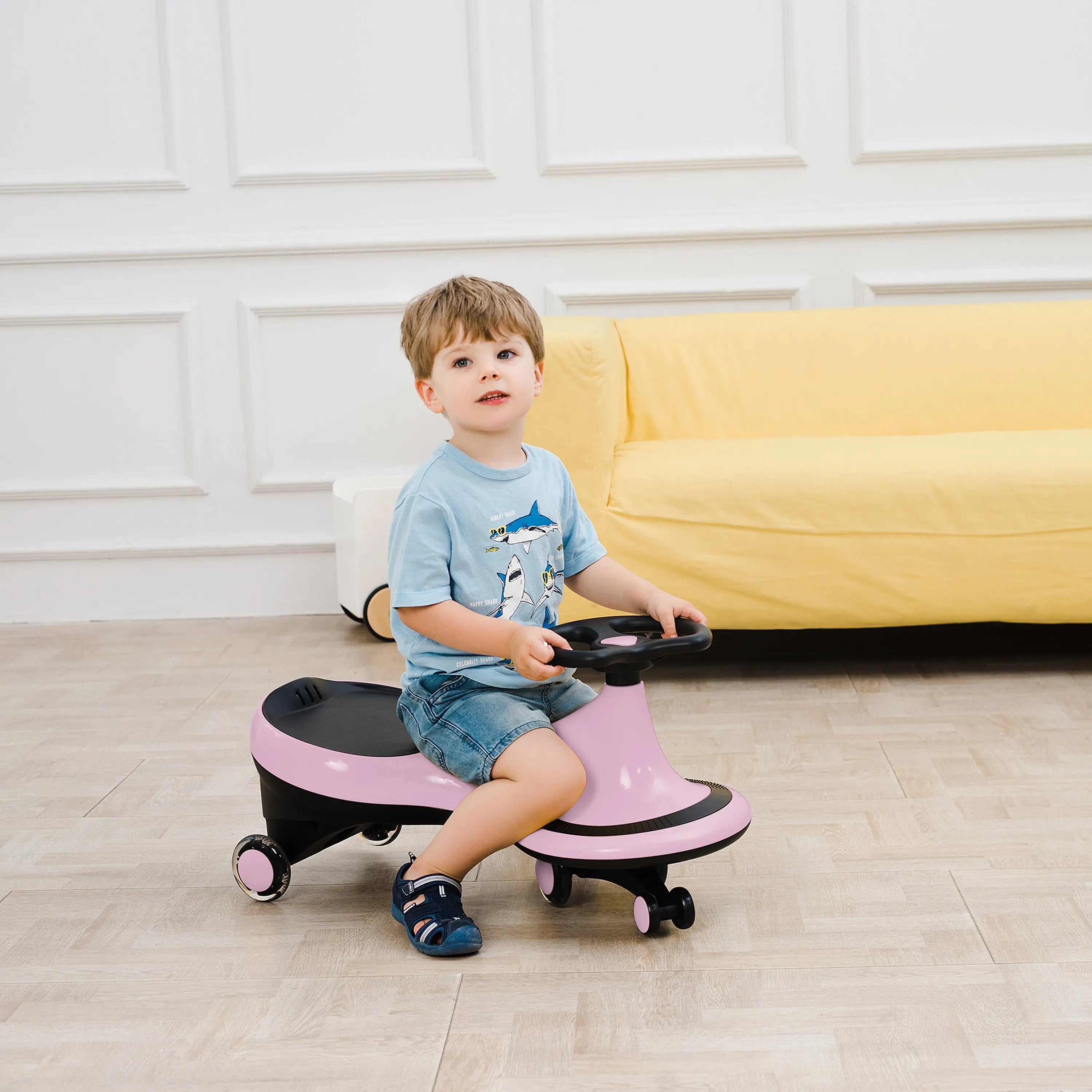 Freddo Toys Swing Car with Flashing Wheels 