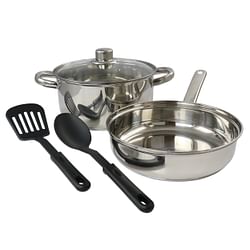 Gibson Home 5 Piece Mirror Polish Stainless Steel Cookware Set - Free Shipping