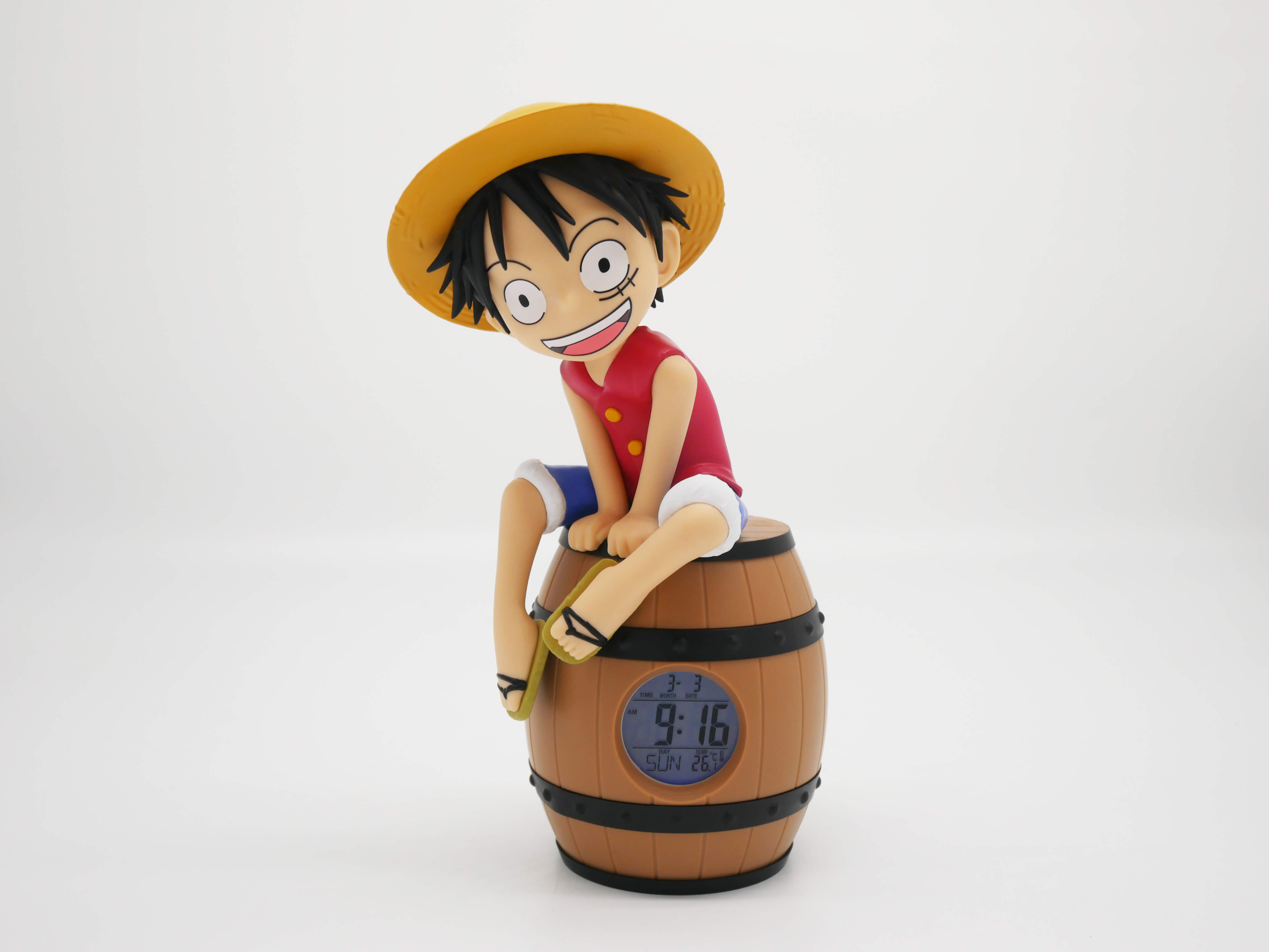 Alarm Clock Luffy on Barrel One Piece 