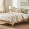 Queen Platform Bed Frame, Natural Oak-Look, Low Profile