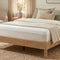 King Platform Bed Frame, Natural Oak-Look, Low Profile
