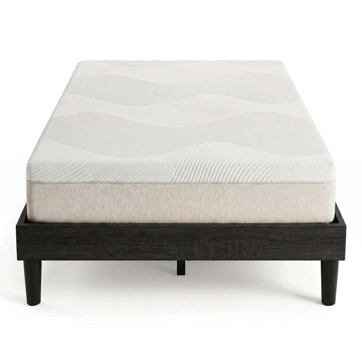 Double Platform Bed Frame, Black, Low Profile
