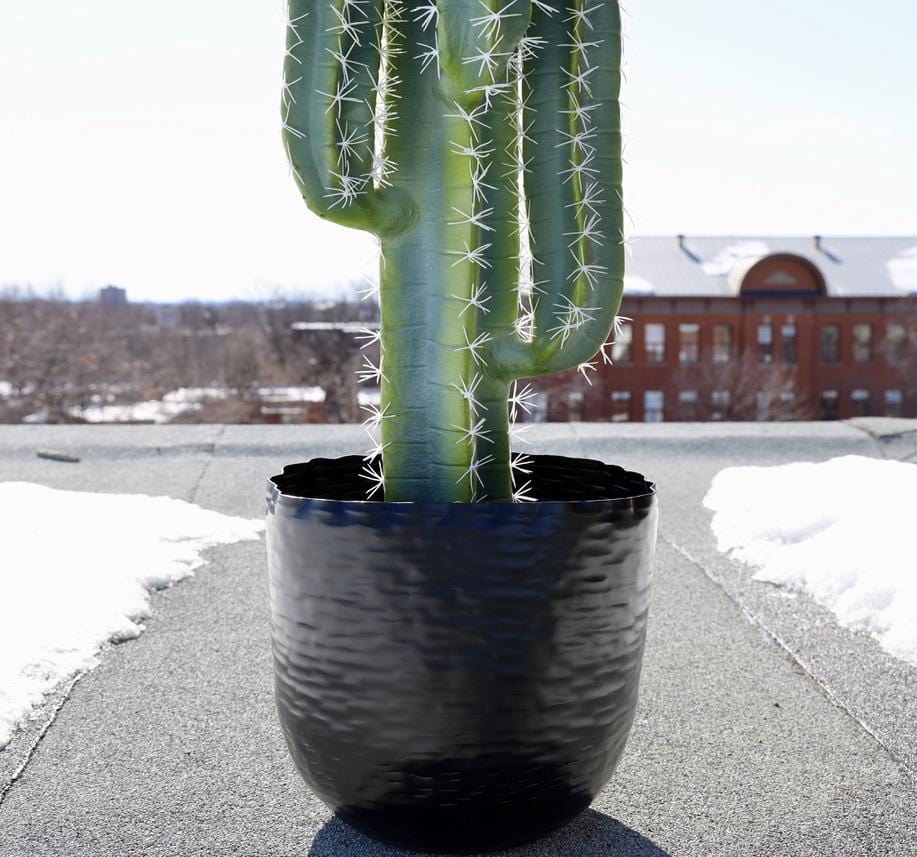 Ponche - Brass Black Basket Planter 