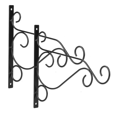 2Pcs Iron Plant Hanging Bracket Plant Hanger Wall Hooks For Bird Feeder Lanterns Wind Chimes 
