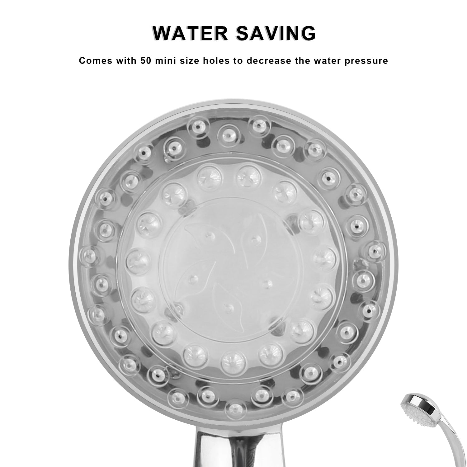 iMounTEK LED Shower Head Handheld Color-Changing Automatically Hydropower without Batteries