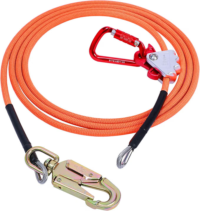 Steel Wire Core Flipline 1/2" x 16' – Adjustable Tree Climbing Flip Line Kit