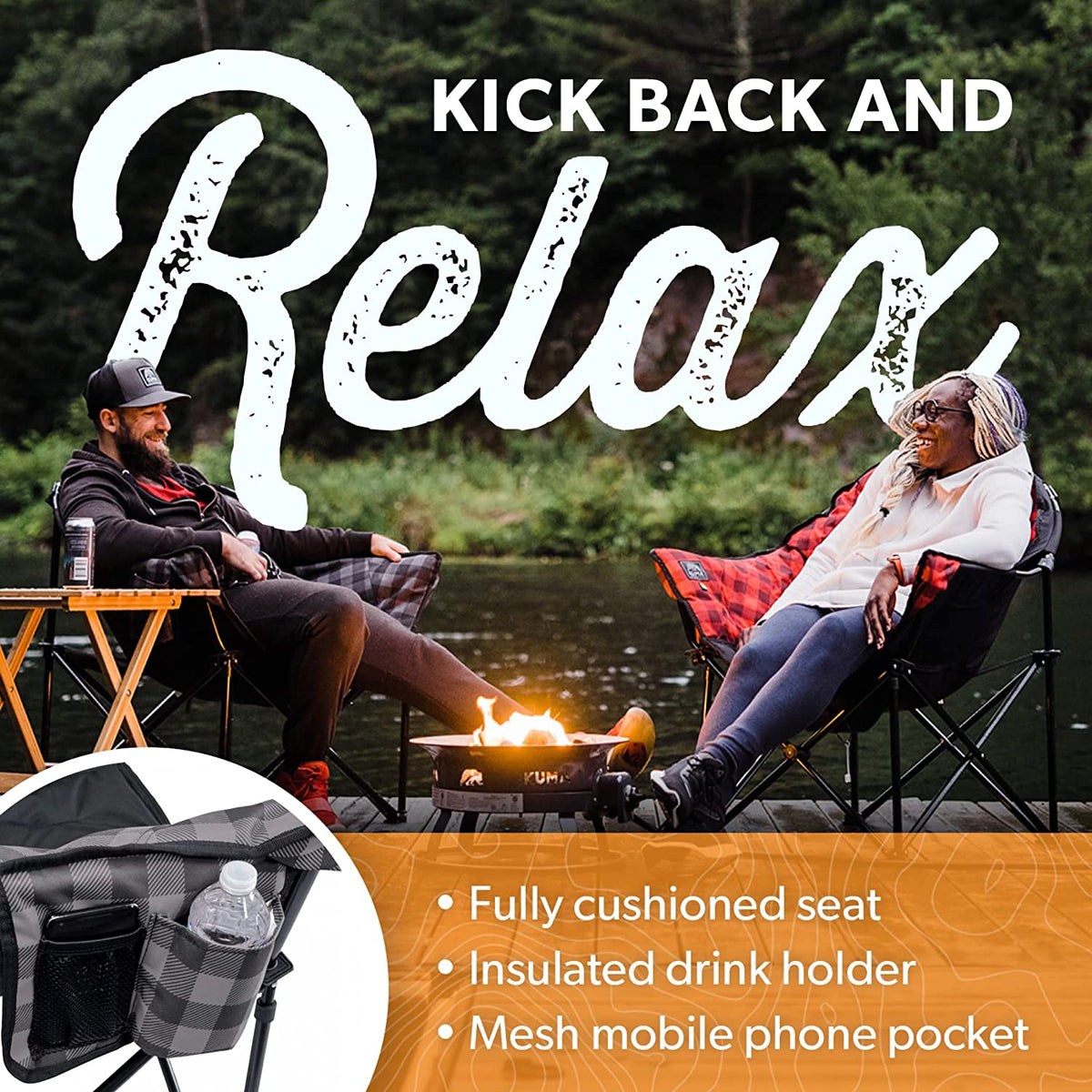 Kuma Lazy Bear Heated Chair Single Bluetooth™