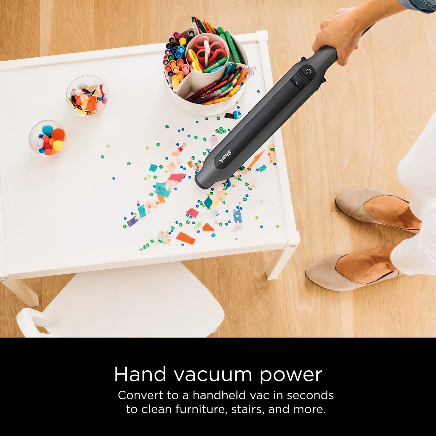 Shark WS642 WANDVAC System Lightweight Cordless Handheld Stick Vacuum With Charging Dock PowerFins Self Cleaning Brushroll Duster Crevice Tool Pet Mul 