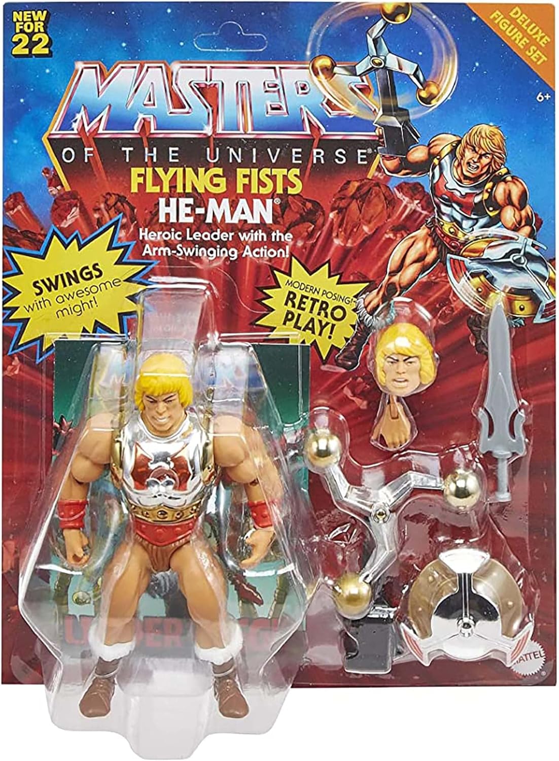 Masters of the Universe Origins Deluxe Action Figure Flying Fists He-Man 
