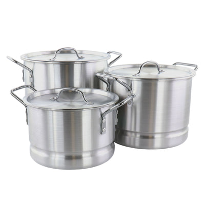 Gibson Home Breton 3 Piece Aluminum Stockpot With Steamer and Lid - Free Shipping 