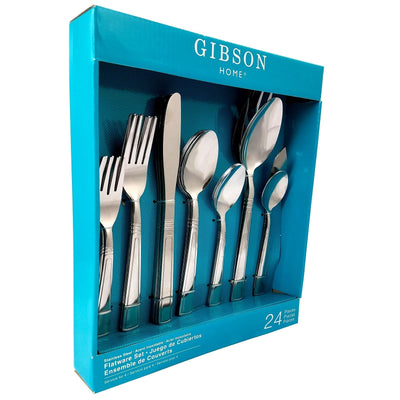 Gibson Home Sefton 24 Piece Flatware Set - Free Shipping 