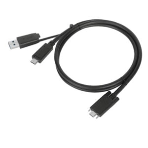 Targus 1M USB-C Male with Screw to USB-C Male Cable with USB-A Tether