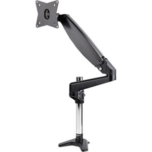 Desk Mount Monitor Arm for Single VESA Display 49"(17.6lb/8kg), Full Motion Articulating & Height Adjustable, C-Clamp/Grommet 