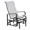 Outdoor Mesh Glider Swing Chair Patio Garden Rocking Gliding Seat Yard Porch Furniture, Brown Beige
