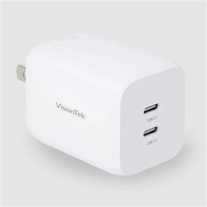 VisionTek 65W GaN II Power Adapter - 2 Port 