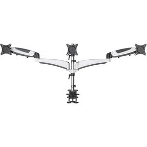 Amer Mounts Hydra3 Clamp Mount for Flat Panel Display, Curved Screen Display - Black, Chrome, White